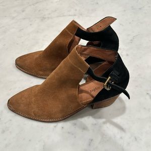 Jeffrey Campbell, worn twice, Swede, brown with black